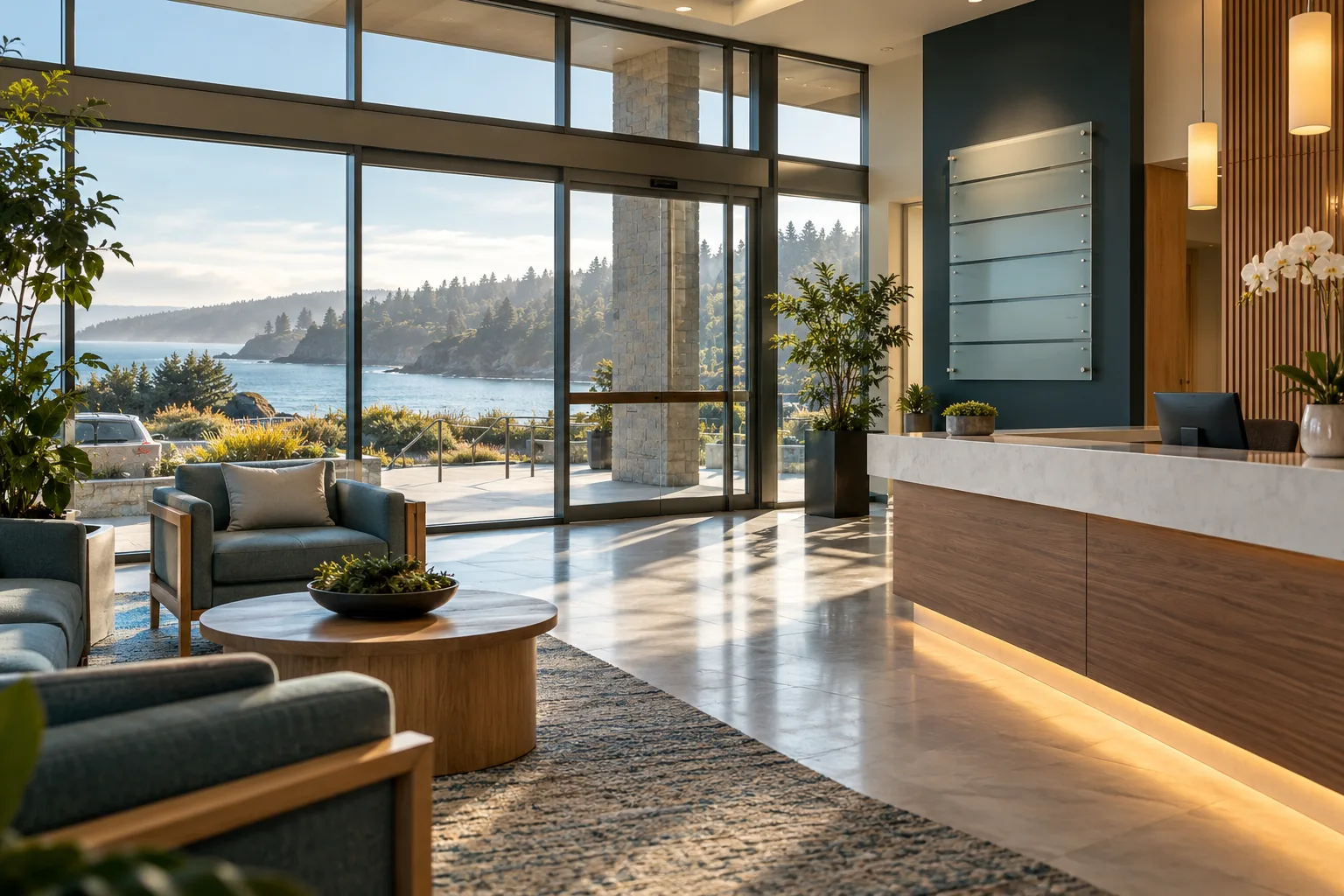 Medical office building lobby in Santa Cruz
