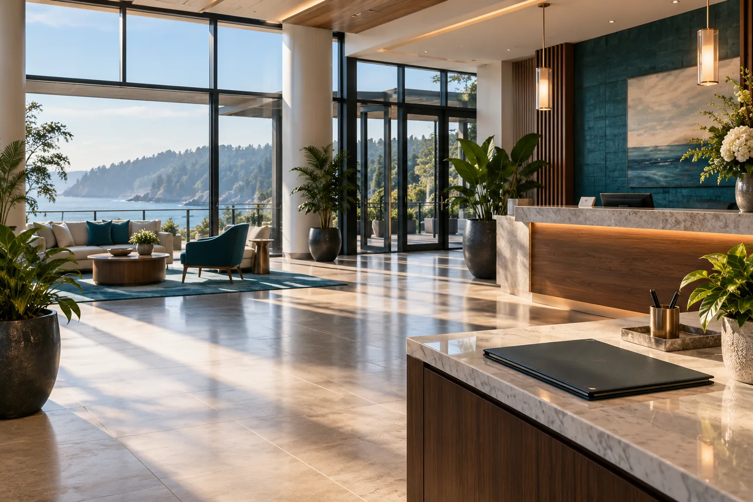 Office entry with visitor check-in in Santa Cruz