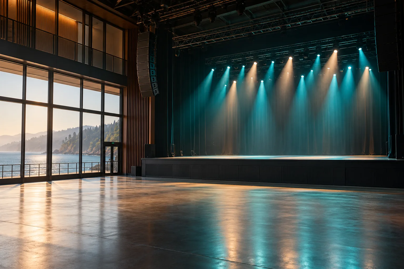 Event venue interior in Santa Cruz